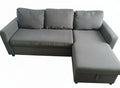 Sectional Couch- Firm, Soft Black Couch With Storage, Pull Out Sleeper